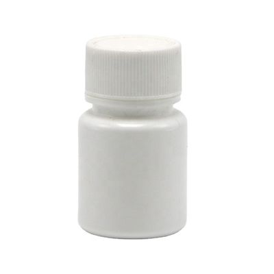 HDPE丸形 20ml ホワイトプラスチック空瓶 化学粉末サンプル液体保管