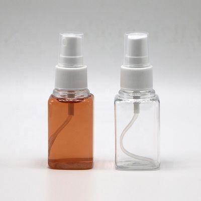 30ml容量と細かい霧スプレースクエアを持つクリアハンド消毒剤漏れ防止ボトル