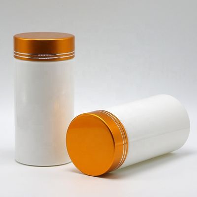 PEプラスチック 200ml 直筒形 アルミ蓋付き薬局用瓶