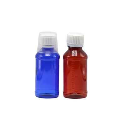 100cc PET アンバー/オレンジ/ブルー メイプル 咳シロップ ボトル