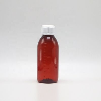 150mL/150cc/5oz PET 空っぽブラウン/アンバー/透明シロップボトル
