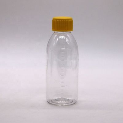 150mL/150cc/5oz PET 空っぽブラウン/アンバー/透明シロップボトル