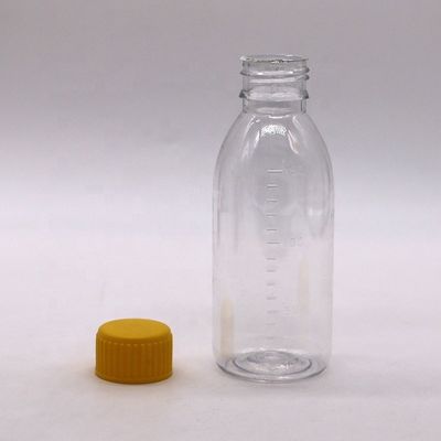 150mL/150cc/5oz PET 空っぽブラウン/アンバー/透明シロップボトル