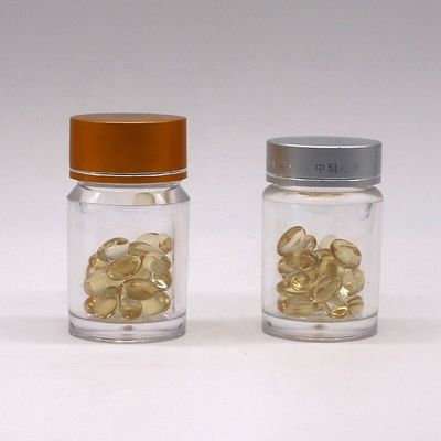 薬局薬剤錠 30ml コンテナ ダブルレイヤー PS アルミ蓋付きプラスチックボトル
