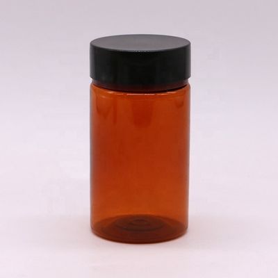 120ml PET アンバー カラー 丸い形 プラスチック オーダーメイド 錠剤 ボトル