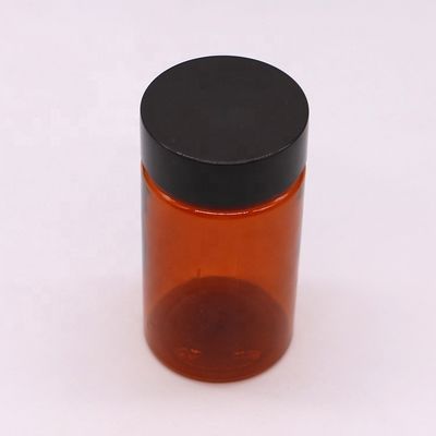120ml PET アンバー カラー 丸い形 プラスチック オーダーメイド 錠剤 ボトル