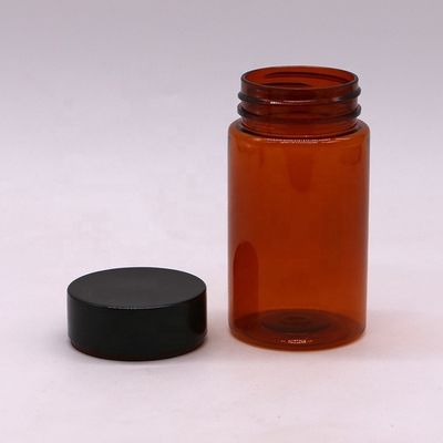 120ml PET アンバー カラー 丸い形 プラスチック オーダーメイド 錠剤 ボトル
