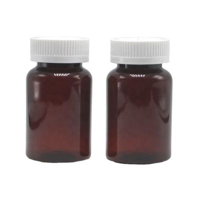 安全に保存する 補給剤 120mL 4oz 透明アンバー錠剤容器とキャップ