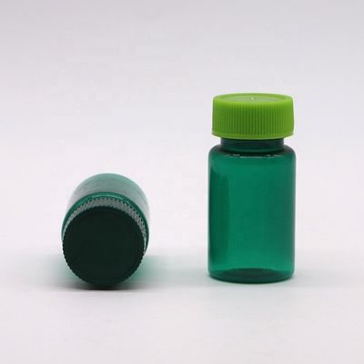 20ML/CC PET 透明プラスチック液体錠 オーダーメイドの色と丸い形状のキャップ