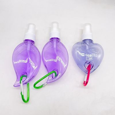 PET ハート / 葉形 プラスチックスプレーボトル 掛ける鍵鎖 ネックレス 素材 PET