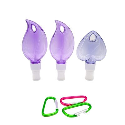 PET ハート / 葉形 プラスチックスプレーボトル 掛ける鍵鎖 ネックレス 素材 PET