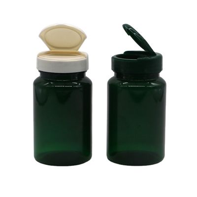 PET 150ml ボトル 広口 プラスチック 空瓶 5オンス カプセル コンテナ フリップキャップ