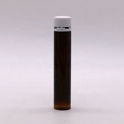 食品級 25ml/25cc スリム スムーズ アンバー/コーヒー プラスチック 口服液体ボトル 防腐キャップ