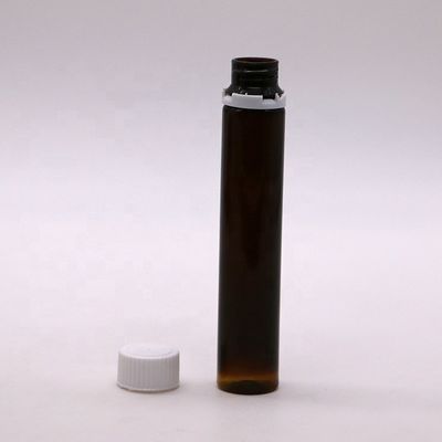 食品級 25ml/25cc スリム スムーズ アンバー/コーヒー プラスチック 口服液体ボトル 防腐キャップ
