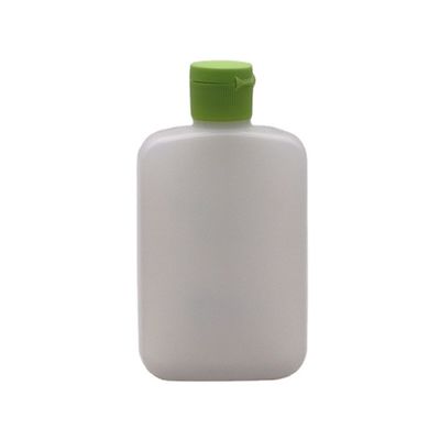 120ml HDPE フラット・スクエア コスメティックボトル カスタムカラーとスパイラル・フリップ・オーバー蓋付き