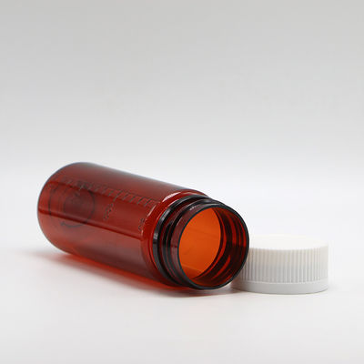 プラスチック液体補給品と子供用安全蓋のためのSCREW CAP 150mlブラウンPETボトル