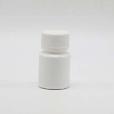 HDPE丸形 20ml ホワイトプラスチック空瓶 化学粉末サンプル液体保管