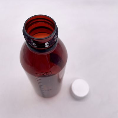 200cc オヴァルアンバー レシピ薬局の瓶 薬局保管のためのPET液体薬