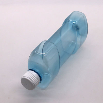 スクリーンプリント 500ml PET 独特の形状の液体マウスウォッシュ スクロールキャップ付きプラスチックボトル