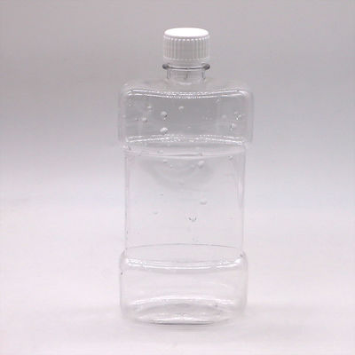 スクリーンプリント 500ml PET 独特の形状の液体マウスウォッシュ スクロールキャップ付きプラスチックボトル