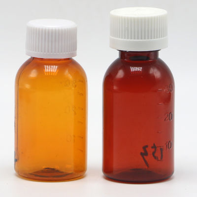 GMP 製薬 30ml PET アンバー プラスチック液体ボトル