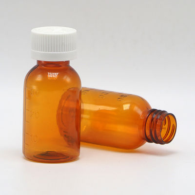 GMP 製薬 30ml PET アンバー プラスチック液体ボトル