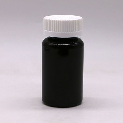 2OZ/60ml/CC スクロールキャップ付き青いプラスチックカプセルボトル PET素材 32mm ネックサイズ