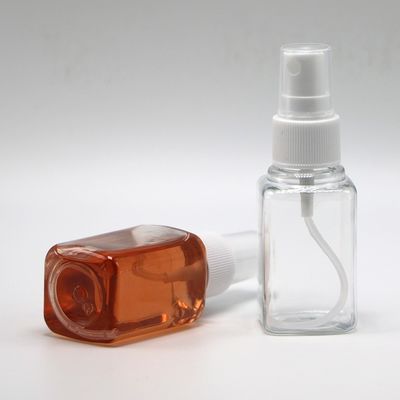 30ml容量と細かい霧スプレースクエアを持つクリアハンド消毒剤漏れ防止ボトル