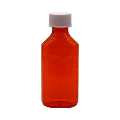 100ml PET アンバー/オレンジ メイプル 咳シロップ 口服液体ボトル CRC キャップと熱シール