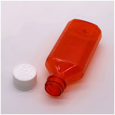100ml PET アンバー/オレンジ メイプル 咳シロップ 口服液体ボトル CRC キャップと熱シール