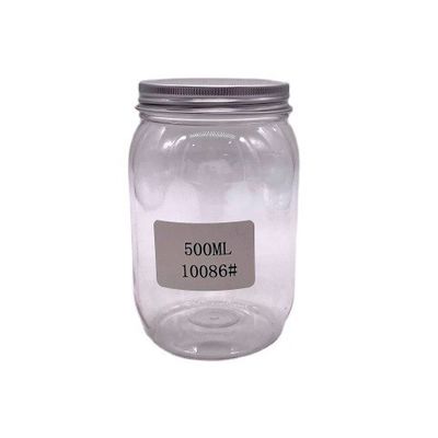 パーソナライズ可能な500ml PET ナッツ カーネル アルミ蓋付き キャンディーボトル
