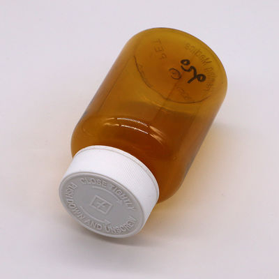 カプセル・錠剤 6OZ/180MLのためのCRCスクリュー・キャプチャ付き180ML PETアンバープラスチックボトル