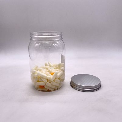 パーソナライズ可能な500ml PET ナッツ カーネル アルミ蓋付き キャンディーボトル