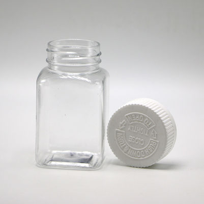 100ML PET Square Jar ファーマの長持ちする甘い砂糖貯蔵器