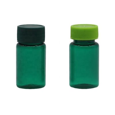 20ML/CC PET 透明プラスチック液体錠 オーダーメイドの色と丸い形状のキャップ