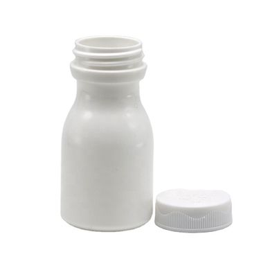 スクリューキャップシールタイプ 60mL ボウリング形 HDPE プラスチックのボトル サプリメントの保管