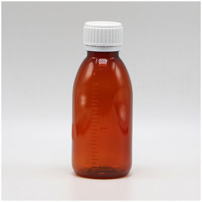 120mL アンバー オバル 処方箋 ボトル 子どもの安全帽 メイプルシロップのためのPET素材
