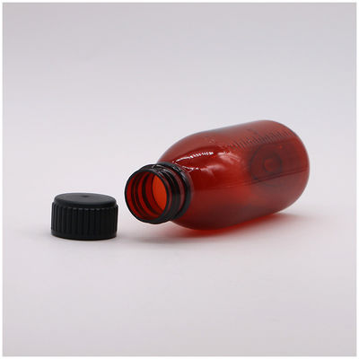 120mL アンバー オバル 処方箋 ボトル 子どもの安全帽 メイプルシロップのためのPET素材