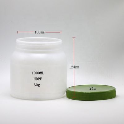 パン 1L / 4L 広口 HDPE タンパク質粉末 スクロールキャップとアルミニウム熱誘導ライナー付きの食品保管