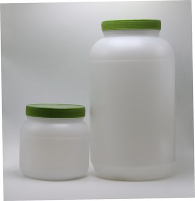 パン 1L / 4L 広口 HDPE タンパク質粉末 スクロールキャップとアルミニウム熱誘導ライナー付きの食品保管