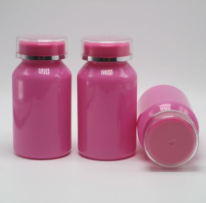 パーソナライズされたサイズ PET コラー 120ml 2層のPSキャップの明るいプラスチック製薬瓶