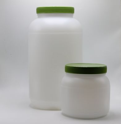 パン 1L / 4L 広口 HDPE タンパク質粉末 スクロールキャップとアルミニウム熱誘導ライナー付きの食品保管
