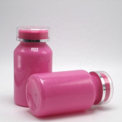 パーソナライズされたサイズ PET コラー 120ml 2層のPSキャップの明るいプラスチック製薬瓶