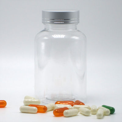 パーソナライズされたカラー薬容器のための透明 175ml PETプラスチックボトルボストンラウンド