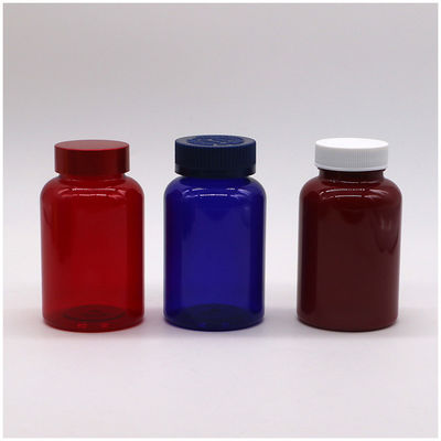 パーソナライズされたカラー薬容器のための透明 175ml PETプラスチックボトルボストンラウンド