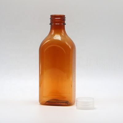 スクロールキャップ240ml PET 口腔液体 子供の安全と医療用液体のためのフラット方形のボトル