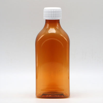 スクロールキャップ240ml PET 口腔液体 子供の安全と医療用液体のためのフラット方形のボトル