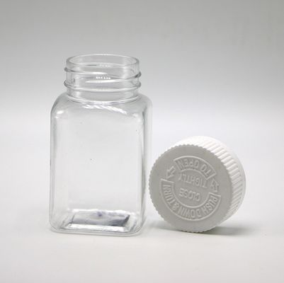 中国製薬会社によるカスタムカラー100ML PET四角透明瓶