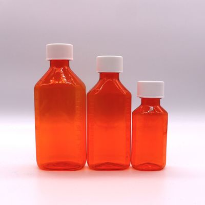 カスタム カラー 透き通る PET プラスチック 口腔液体シロップ ボトル 測定尺度