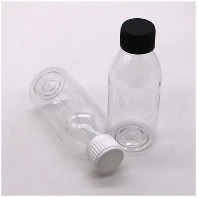 150ml PET 円形アンバー レシピ薬局 液体薬 蓋付き 縮小容器